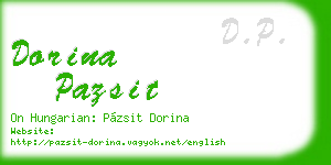 dorina pazsit business card